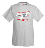 Van's Aircraft RV-12 (Red/Black) Airplane T-Shirt - Personalized w/ Your N#