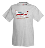 Tiger Aircraft AG5B (Red/Gold) Airplane T-Shirt - Personalized w/ Your N#
