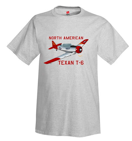 North American Texan T-6 Airplane T-Shirt - Personalized w/ Your N#