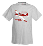 Mooney M20K / 252 TSE (Red/Gold) Airplane T-Shirt - Personalized w/ Your N#