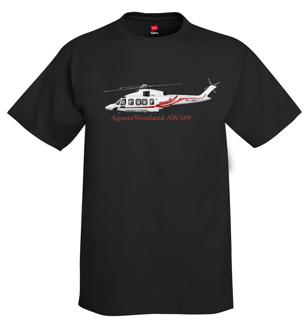 AgustaWestland AW189 Helicopter T-Shirt - Personalized with Your N