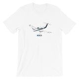 Airplane T-shirt (Blue/Red) AIR2554L3-BR1 - Personalized with Your N#