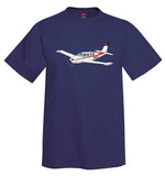 Airplane T-shirt (Red/Blue) AIR2552FE36-RB1 - Personalized with Your N#