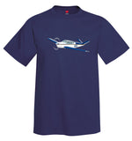 Airplane T-shirt (Blue/Gold) AIR2552FEB35-BG1 - Personalized with Your N#