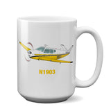 Airplane Ceramic Custom Mug AIR2552FEJ35-YB1 - Personalized w/ your N#