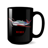 Airplane Ceramic Custom Mug AIR2552FEN35-RB1 - Personalized w/ your N#
