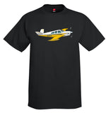 Airplane T-shirt (Yellow/Black) AIR2552FEP35-YB1 - Personalized with Your N#