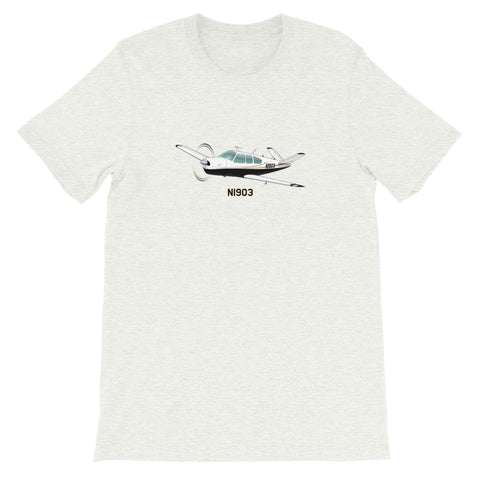 Airplane T-shirt (Blue/Beige) AIR2552FEV35B-BB1   - Personalized with Your N#