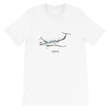 Airplane T-shirt (Silver/Blue) AIR255B9E350-SB1 - Personalized with Your N#
