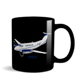Airplane Ceramic Custom Mug AIR255JLG-B1 - Personalized w/ your N#