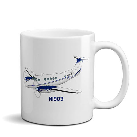 Airplane Ceramic Custom Mug AIR255JLG-B1 - Personalized w/ your N#