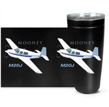 Mooney M20J (AIRDFFM20J-SBN1) Airplane Travel Tumblers - Add your N#