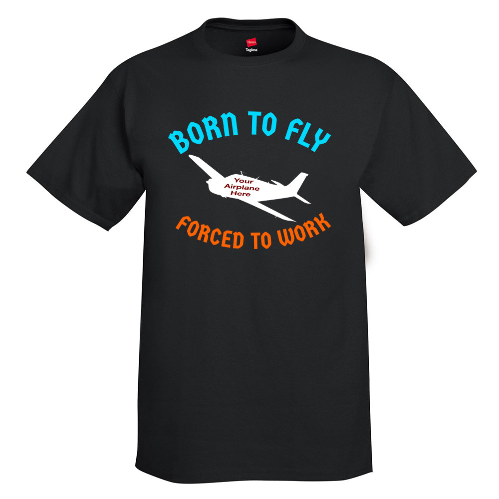 Born to Fly Aviation Theme T-Shirt- Personalized w/ Your Airplane