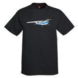 Airplane T-shirt (Blue) AIR35JJ120-B1 - Personalized with Your N#