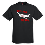 No Plane No Gain Aviation Theme T-Shirt- Personalized w/ Your Airplane