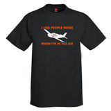I Like People More Aviation Theme T-Shirt - Personalized w/ Your Airplane