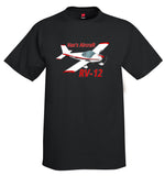 Van's Aircraft RV-12 (Red/Black) Airplane T-Shirt - Personalized w/ Your N#
