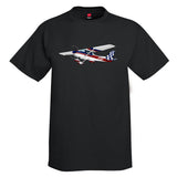 Airplane T-shirt  (Blue/Red) - AIR35JJ152-RB1 - Personalized w/ Your N#