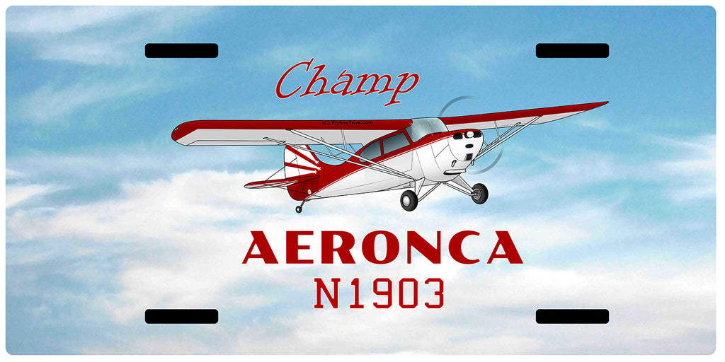Aeronca Champ 7AC Airplane License Metal Plate - Add Your N#