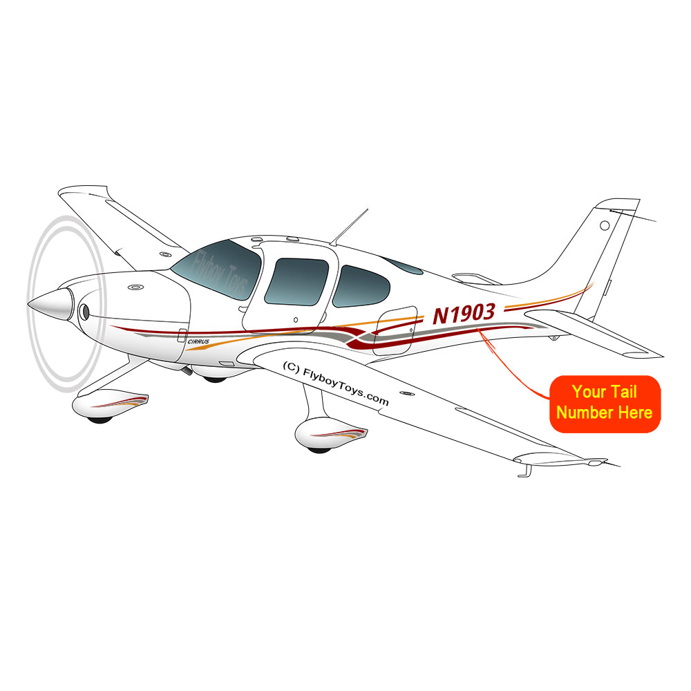 Airplane Design (Gold/Red/Silver) - AIR39ISR22-GRS1