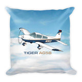 Tiger Aircraft AG5B Airplane Custom Throw Pillow Case Stuffed & Sewn