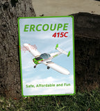 Erco Ercoupe 415C HD Metal Airplane Sign - Green