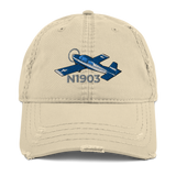 Grumman Airplane Embroidered Distressed Cap (AIR7ILKI1AA5-B1) Personalized with Your N#