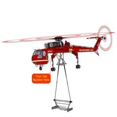 Skycrane / Aircrane with Tower (Red) Helicopter Design – Flyboy Toys