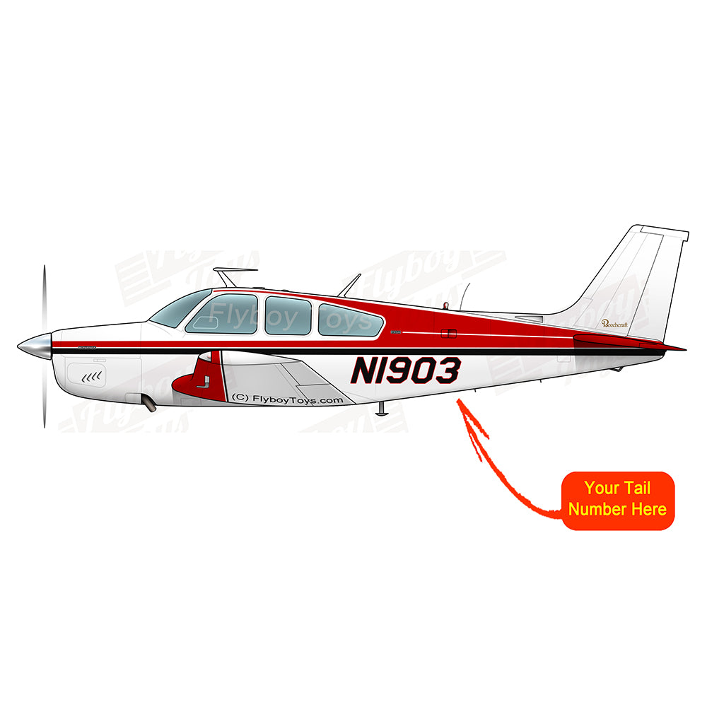 Airplane Design (HI-RES - Red/Black) - HRAIR255F33A-RB1