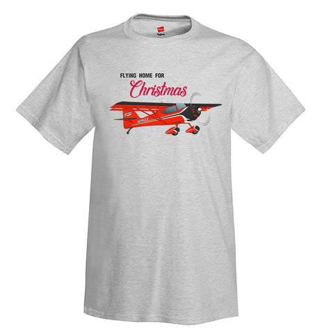 Flying Home for Christmas Airplane T-Shirt - AIRB9K4SPEED-R2 - Personalized w/ N#