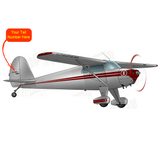 Airplane Design (Silver/Red) - AIRCLJ8A-SR1