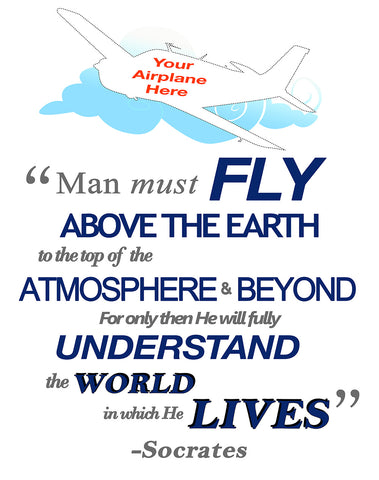 Man Must Fly Quote Airplane Theme