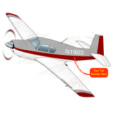 Airplane Design (Red/Silver) - AIRDFFM20-RS1