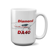 Diamond DA-40 Airplane Ceramic Mug - Personalized w/ N#