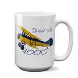 Curtis Wright Travel Air 4000 Airplane Ceramic Mug - Personalized w/ N#