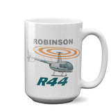 Robinson R44 Helicopter Ceramic Mug - Personalized w/ N#