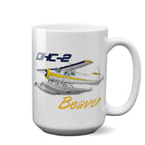 De Havilland DHC-2 Beaver Airplane Ceramic Mug - Personalized w/ N#