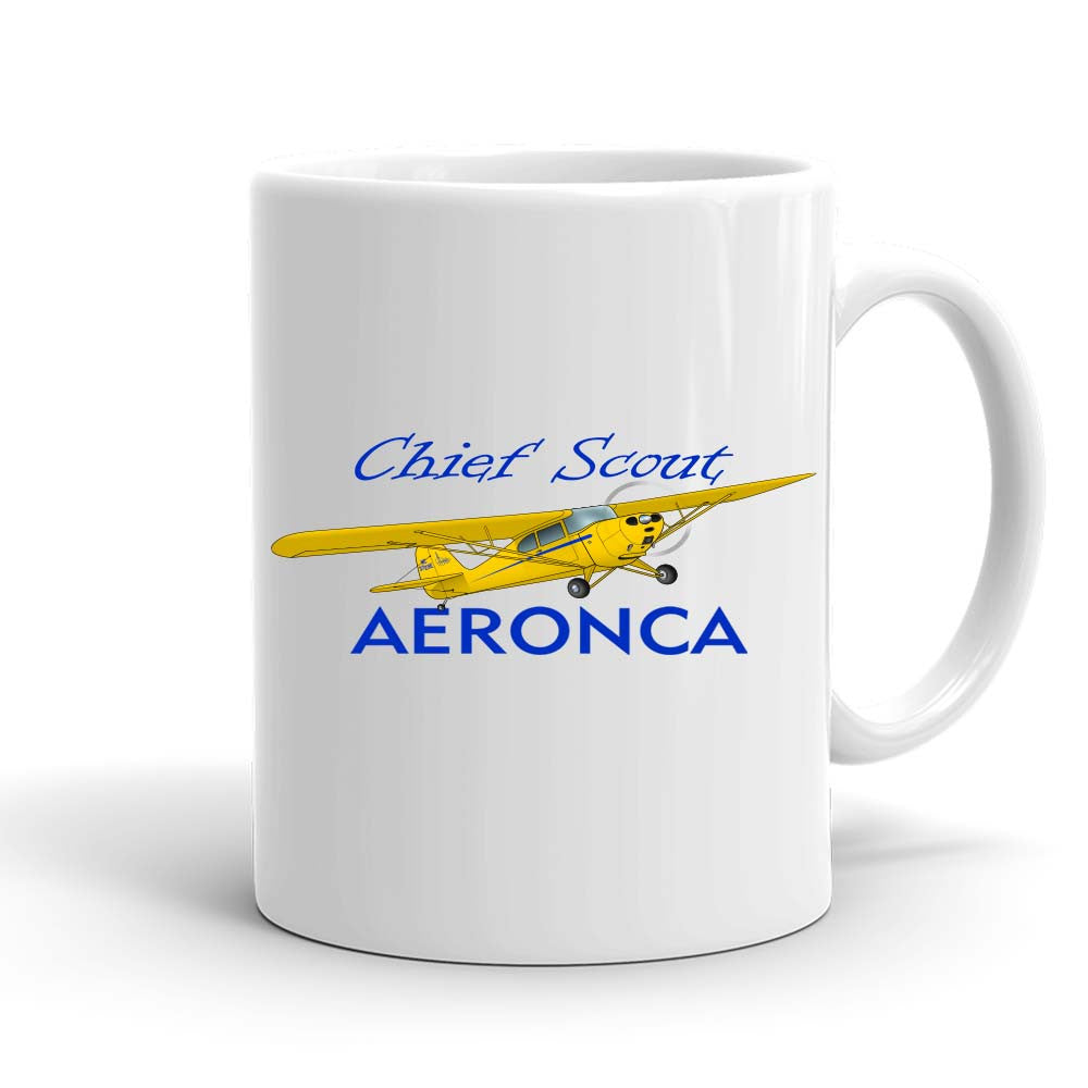 Aeronca 11ACS Chief Scout Airplane Ceramic Mug - Personalized with N#