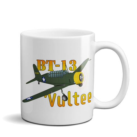 Vultee BT-13 Valiant Airplane Ceramic Mug - Personalized w/ N#