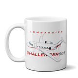 Bombardier Challenger 605 Airplane Ceramic Mug - Personalized w/ N#