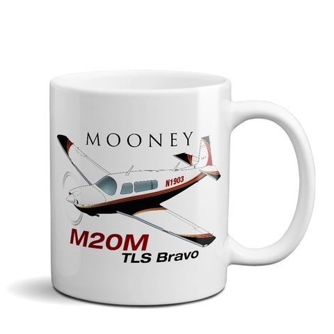 Mooney M20M Airplane Ceramic Mug - Personalized w/ N#