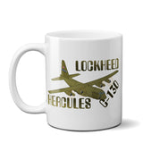 Lockheed USAF C-130E Hercules Airplane Ceramic Mug - Personalized w/ N#