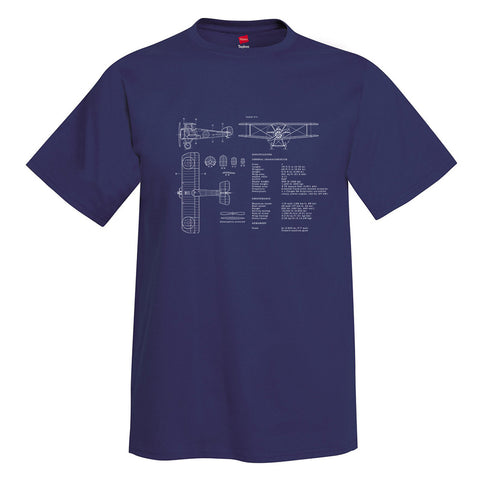 Airplane Blueprint Design T-shirt - AIRJFG31D-BPTEXT