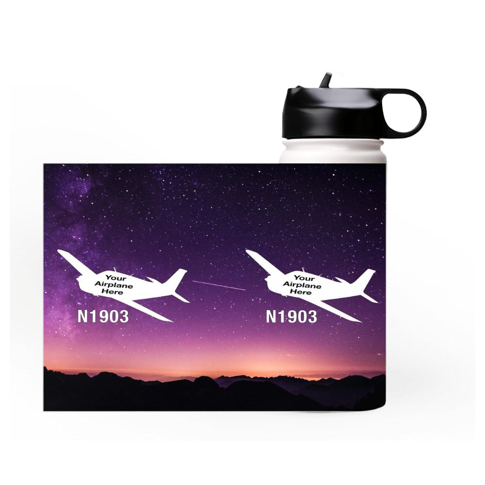 pilot airplane flying Water Bottle