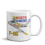 North American F-86 Sabre Airplane Ceramic Mug - Personalized w/ N#