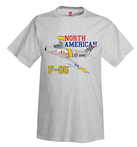 North American F-86 Sabre Airplane T-Shirt - Personalized w/ Your N#
