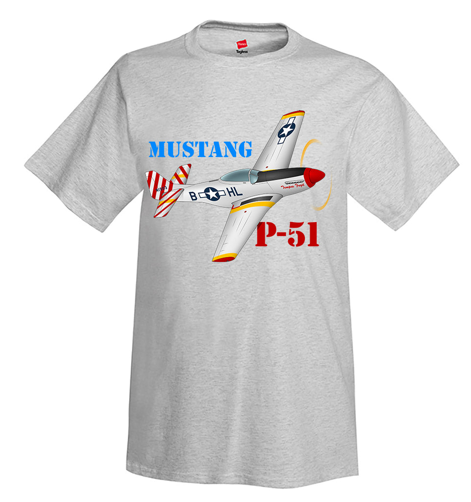 North American P-51 Mustang Airplane T-Shirt - Personalized w/ Your N#