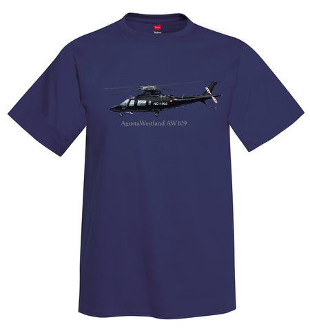 AgustaWestland AW109 Helicopter T-Shirt - Personalized with Your N#