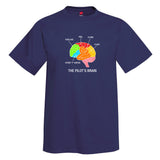 Pilot Brain Airplane Aviation T-Shirt