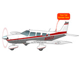 Airplane Design (Silver/Red #2) - AIRG9G3856-SR2